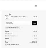Curlsintherack coupon verification screenshot