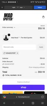 GRANDOFERT coupon verification screenshot
