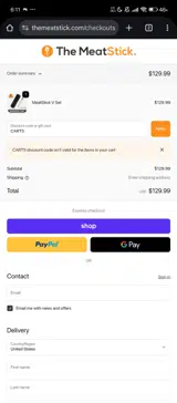 CART5 coupon verification screenshot