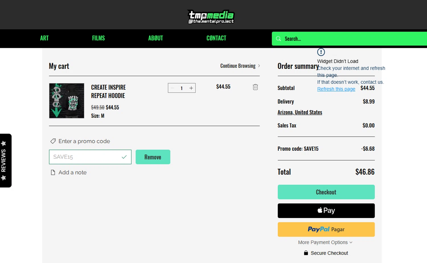 The Mental Project promo code screenshot showing code SAVE15 applied at The Mental Project checkout page. Uploaded by SimplyCodes community member joandgray9 on Dec 29, 2025
