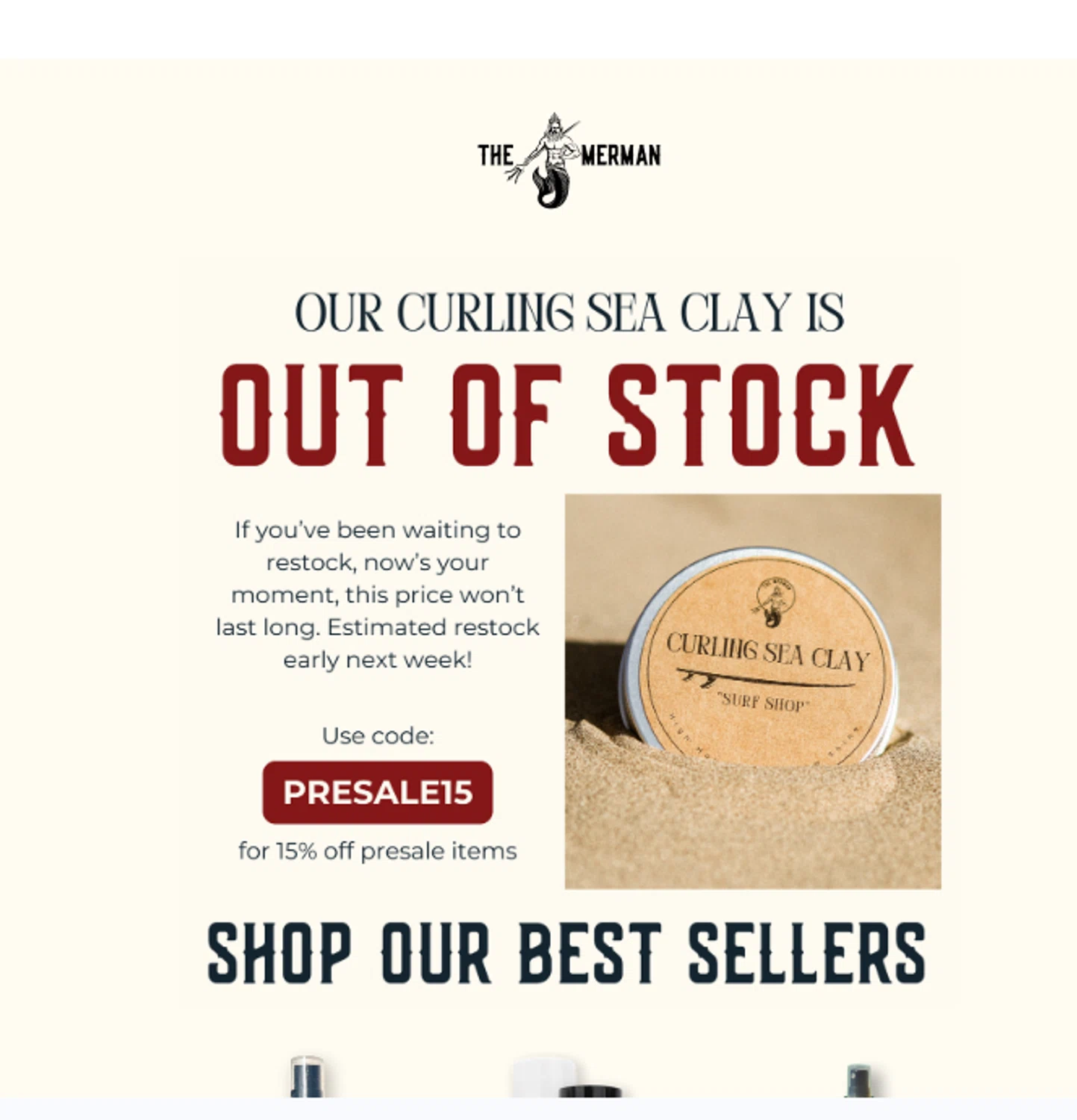 The Merman discount code screenshot showing code presale15 applied at The Merman checkout page. Uploaded by SimplyCodes community member Logoteam on Nov 6, 2025