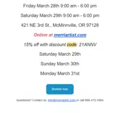 21ANNV coupon verification screenshot