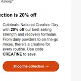 creatine coupon verification screenshot