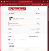 COLLEGE coupon verification screenshot