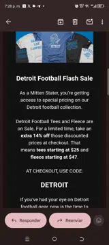 DETROIT coupon verification screenshot