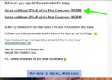 MOM20 coupon verification screenshot
