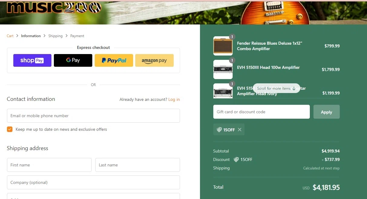 how to use The Music Zoo coupons
