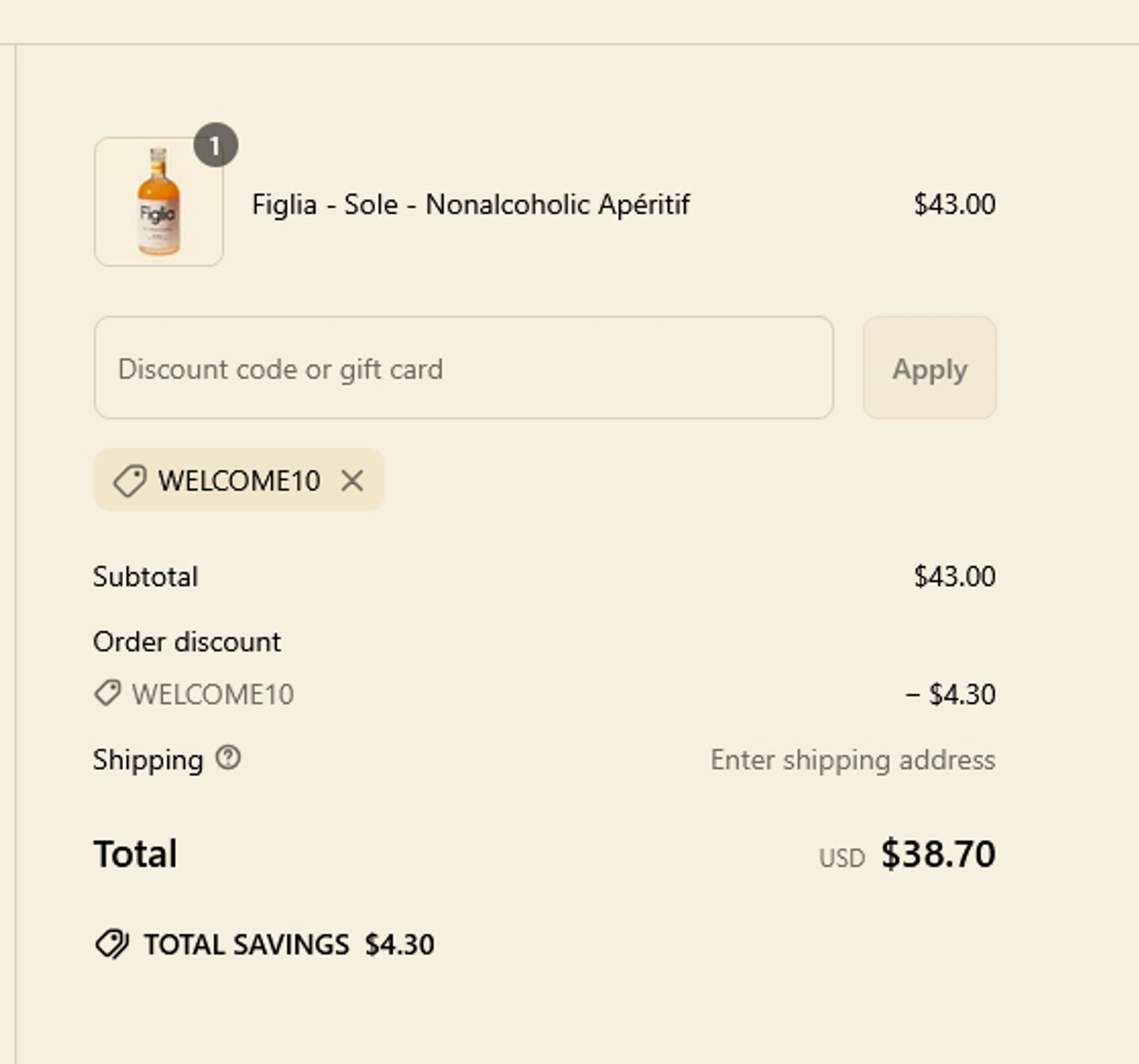 The New Bar promo code screenshot showing code WELCOME10 applied at The New Bar checkout page. Uploaded by SimplyCodes community member BLUEBLASTOISE on Jun 16, 2025