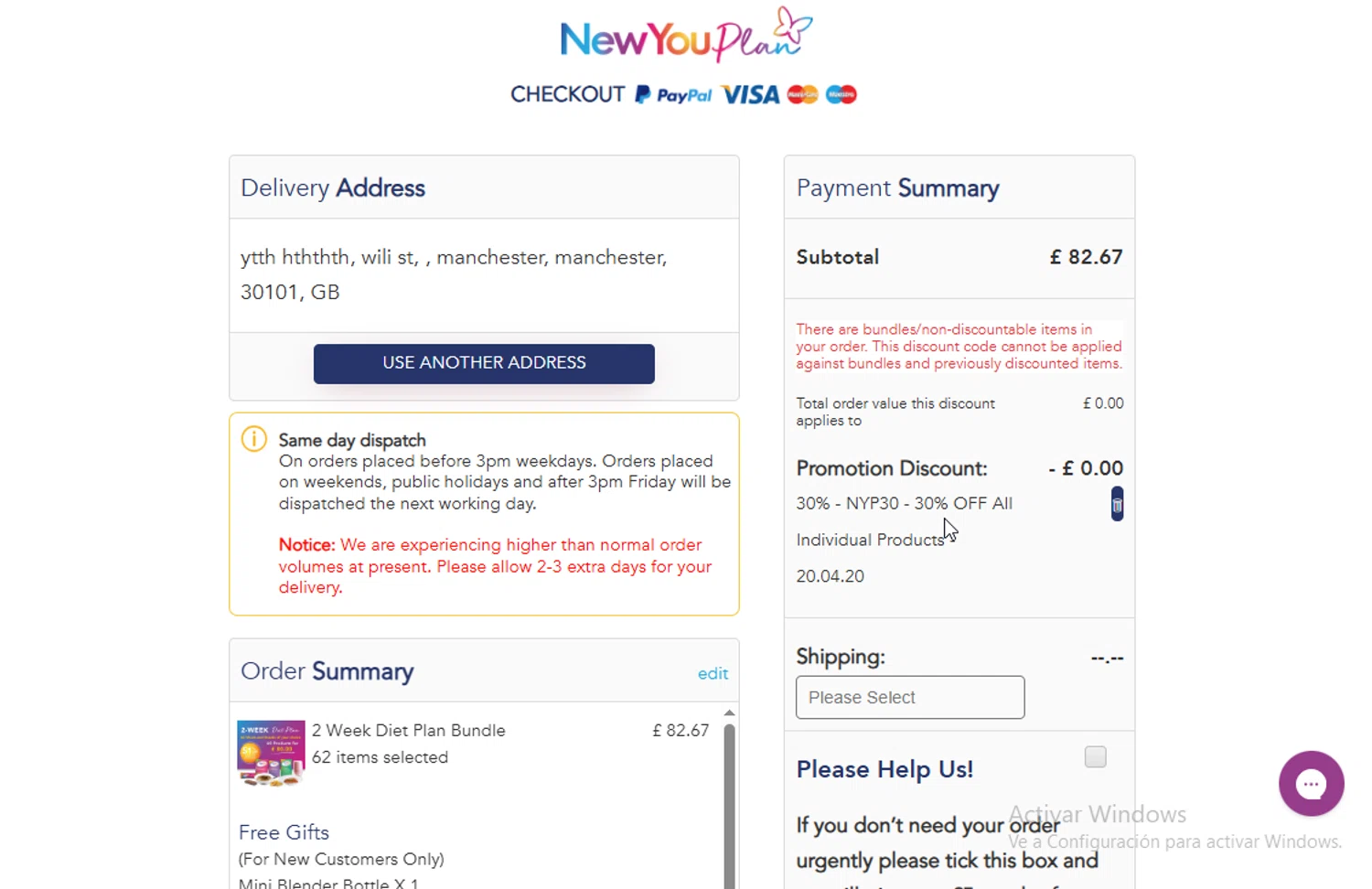 The New You Plan discount code screenshot showing code NYP30 applied at The New You Plan checkout page. Uploaded by SimplyCodes community member VictoriousElite9587 on Jun 16, 2025