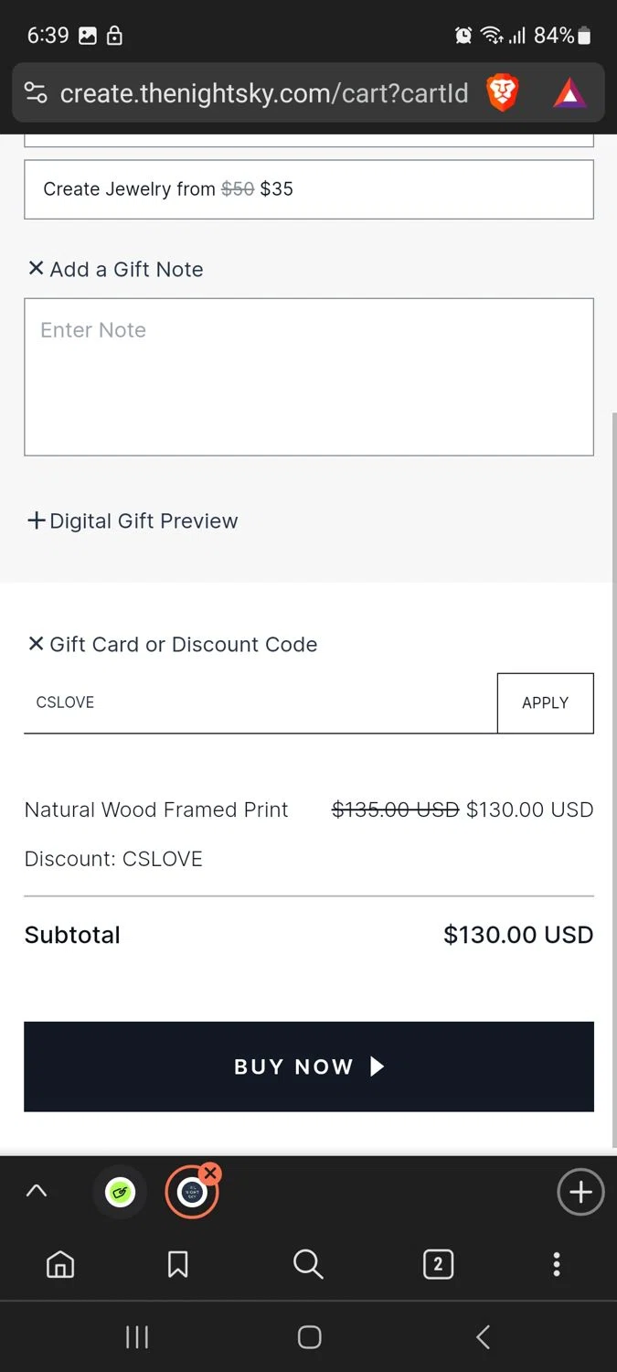 The Night Sky Discount Codes 5 Off September 2024