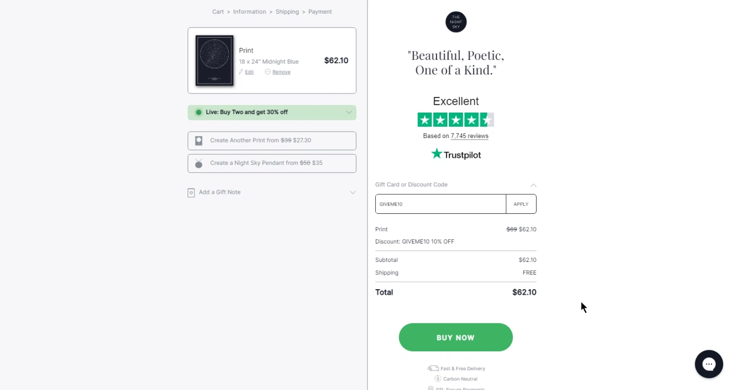 The Night Sky Discount Codes 5 Off Coupons in August 2024 SimplyCodes