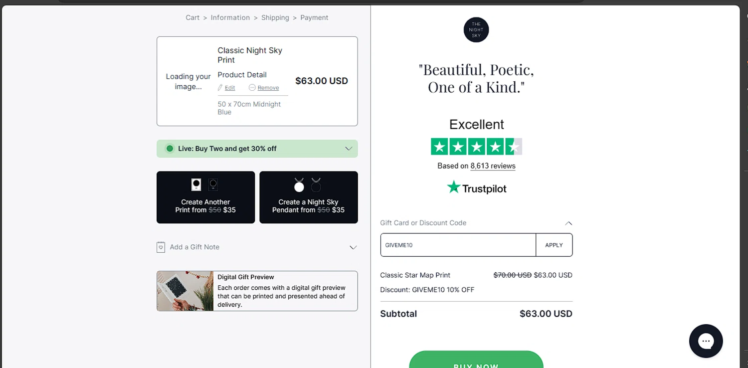 The Night Sky Discount Codes 5 Off Coupons in August 2024 SimplyCodes