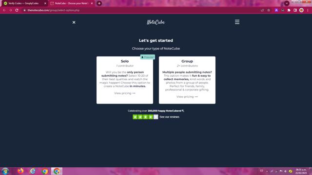 NoteCube checkout page showing NoteCube promo code box | Screenshot taken by SimplyCodes community member on Feb 21, 2025