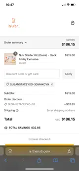 SUSANSTACEYXO-3GMHKCV9 coupon verification screenshot