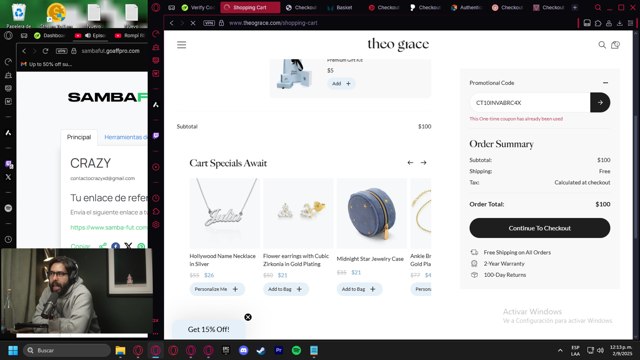 Theo Grace checkout page showing Theo Grace promo code box | Screenshot taken by SimplyCodes community member on Sep 2, 2025