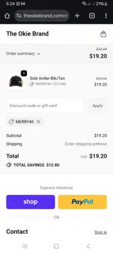 MERRY40 coupon verification screenshot