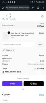 COXU10 coupon verification screenshot