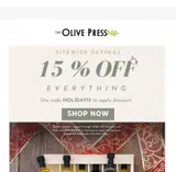 holiday15 coupon verification screenshot