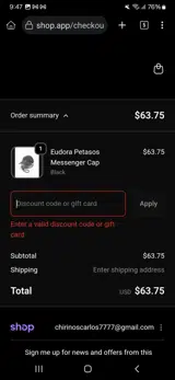 THEOSHTWQF3W coupon verification screenshot