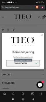 THEOSHTWQF3W coupon verification screenshot