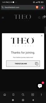 THEOQ7LWJ44R coupon verification screenshot
