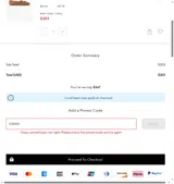 THE OUTNET coupon verification screenshot