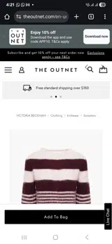 THE OUTNET coupon verification screenshot