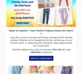PANTS20 coupon verification screenshot