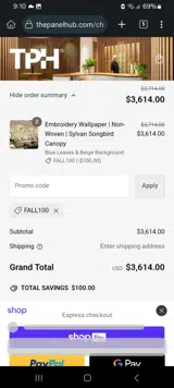 FALL100 coupon verification screenshot
