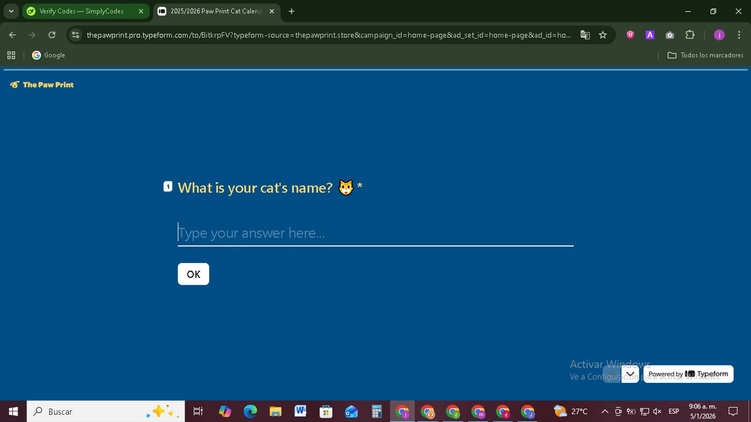 The Paw Print discount code screenshot showing code GABRIEL2023 applied at The Paw Print checkout page. Uploaded by SimplyCodes community member Tazbravo on Jan 5, 2026
