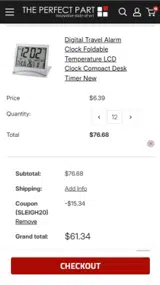 SLEIGH20 coupon verification screenshot