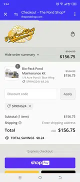 SPRING24 coupon verification screenshot