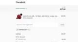 TheraBulb coupon verification screenshot