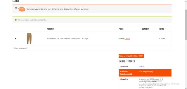 The Rainy Days checkout page showing The Rainy Days discount code box | Screenshot taken by SimplyCodes community member on Dec 19, 2024