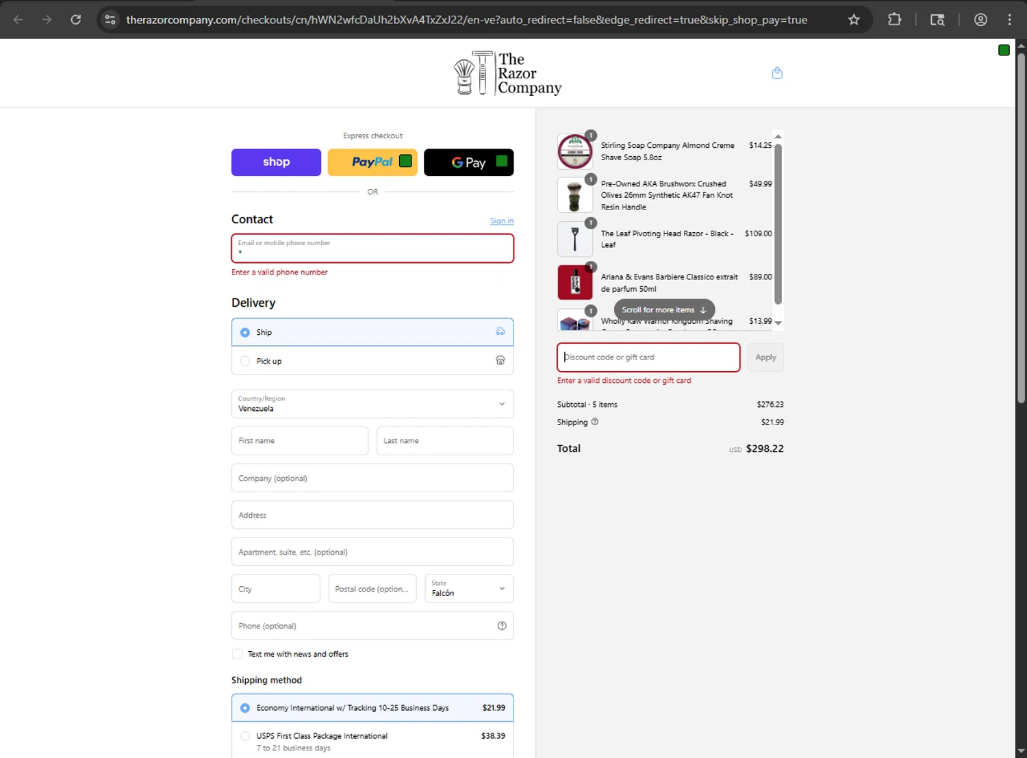 The Razor Company discount code screenshot showing code ADBZ5 applied at The Razor Company checkout page. Uploaded by SimplyCodes community member luffyreturn on Sep 13, 2025