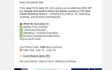 The Real Estate Business School coupon verification screenshot