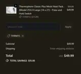 THRM15 coupon verification screenshot