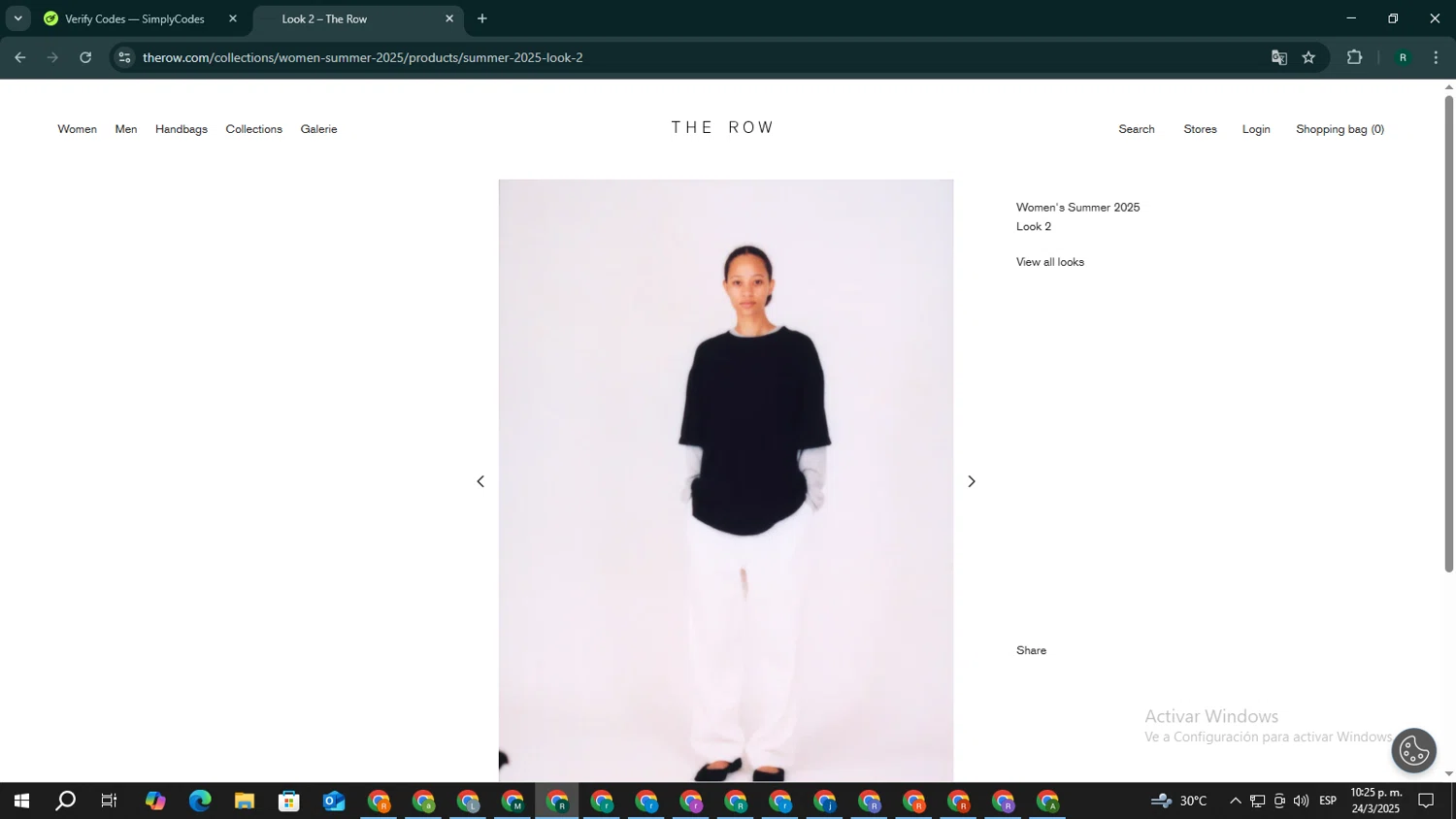 The Row checkout page showing The Row discount code box | Screenshot taken by SimplyCodes community member on Mar 25, 2025