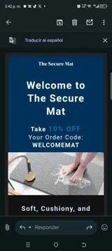 WELCOMEMAT coupon verification screenshot