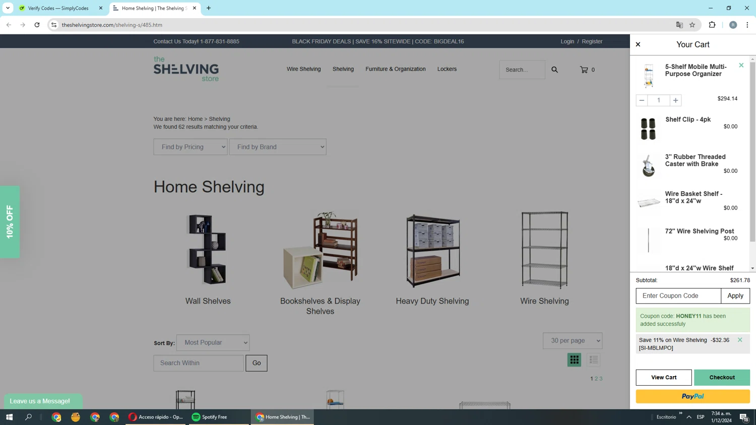 how to use The Shelving Store coupons