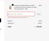 ROSANNA20 coupon verification screenshot