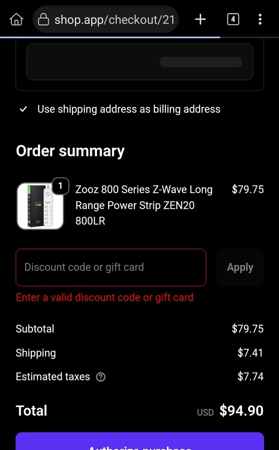 The Smartest House discount code screenshot showing code CODE10 applied at The Smartest House checkout page. Uploaded by SimplyCodes community member Sukuna_ on Sep 18, 2025