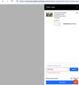 FIRST10 coupon verification screenshot
