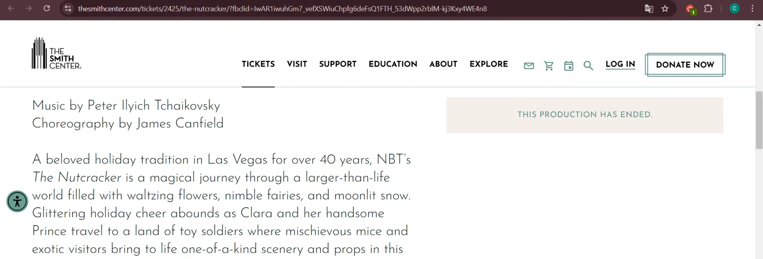 The Smith Center promo code screenshot showing code NBT25FF applied at The Smith Center checkout page. Uploaded by SimplyCodes community member Negritoo on Mar 3, 2025