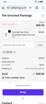 ADDMT coupon verification screenshot