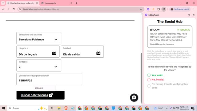 The Social Hub checkout page showing The Social Hub promo code box | Screenshot taken by SimplyCodes community member on May 26, 2025