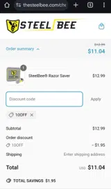 10OFF coupon verification screenshot
