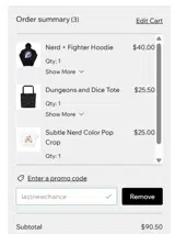 LASTNEWCHANCE coupon verification screenshot