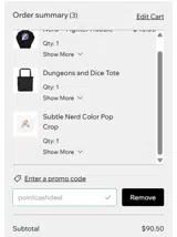 POINTCASHDEAL coupon verification screenshot