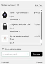PROMOFREEGRAND coupon verification screenshot